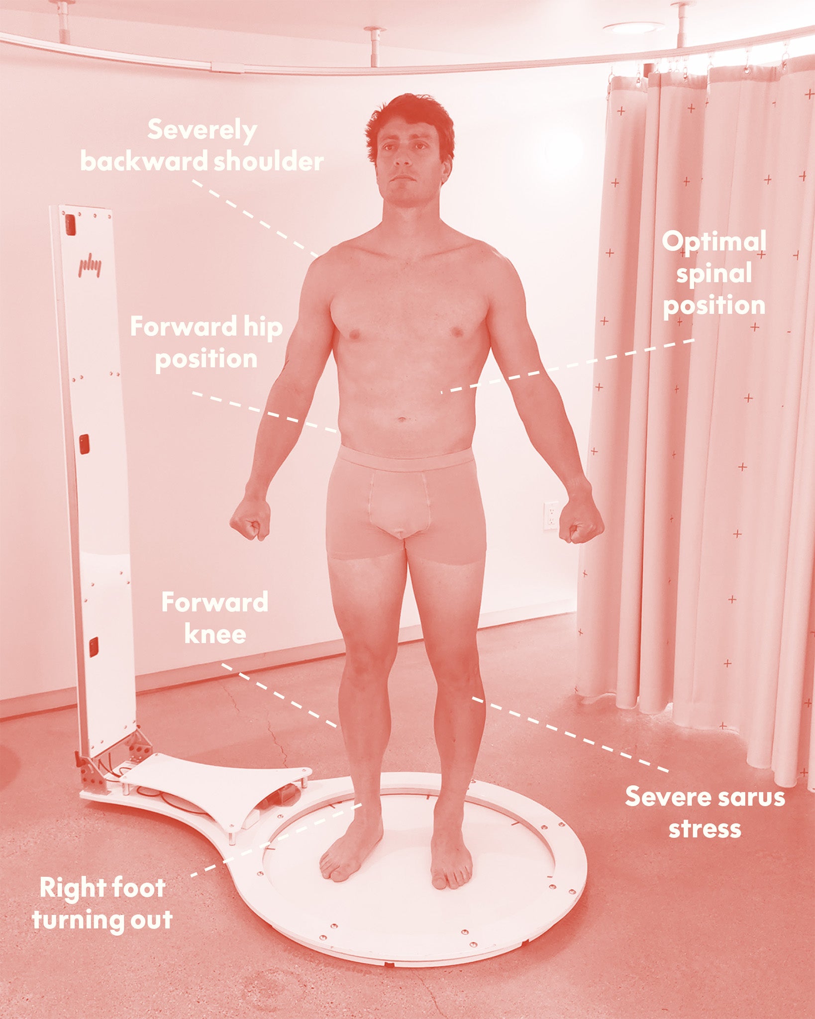 Image of a BOD customer getting a PHY scan with data points