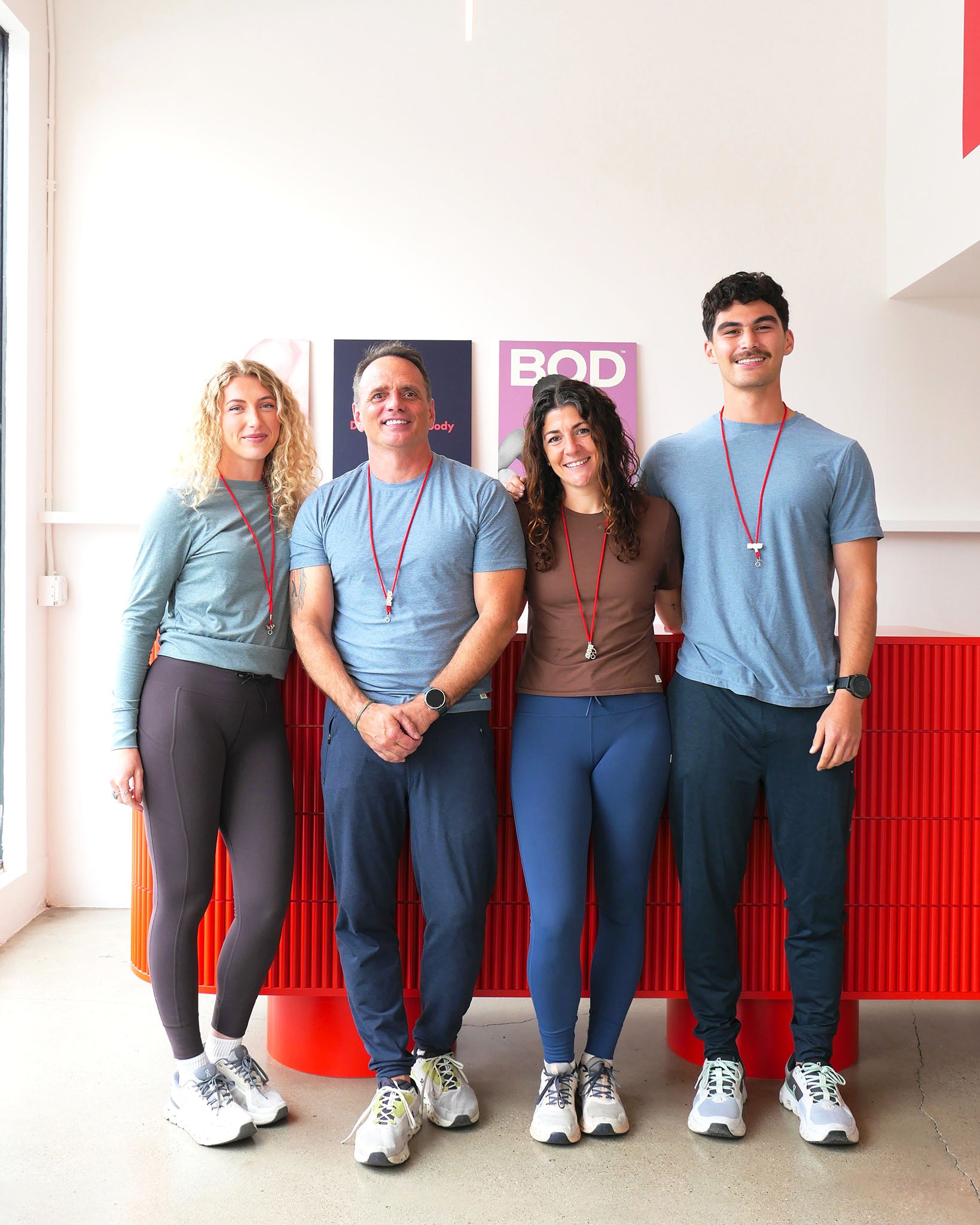 The BOD staff lined up and smiling together at the BOD store in Venice, CA