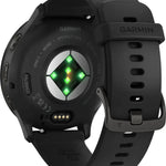 Black Garmin smartwatch on a white background