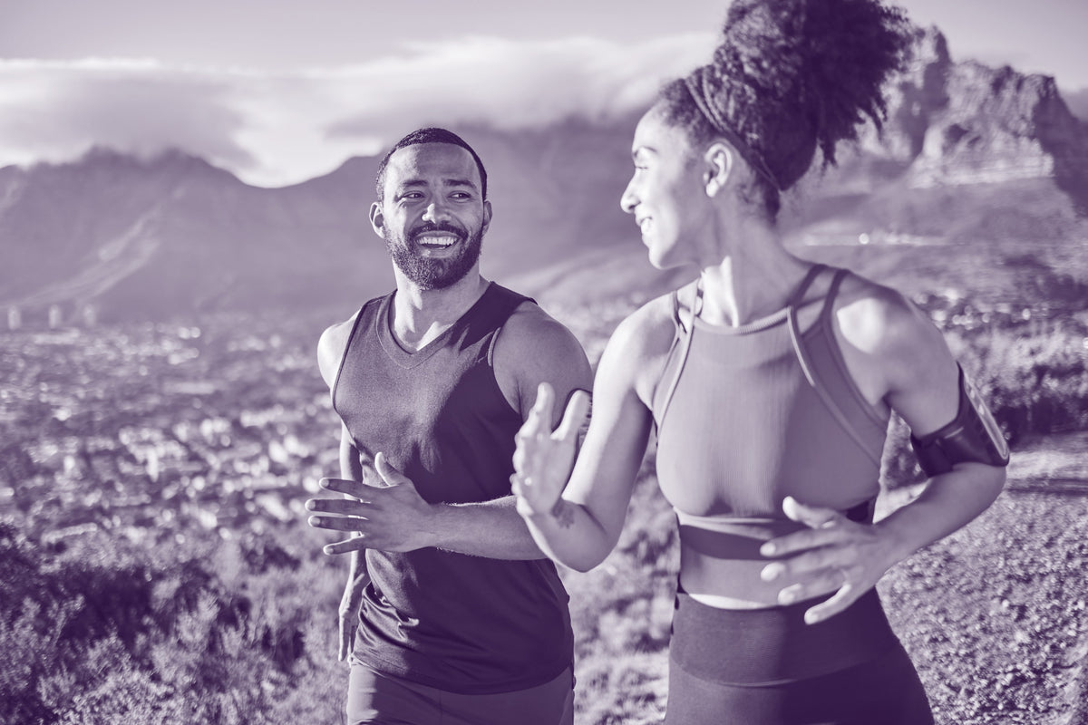 Couple exercising outdoors