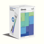 Sleep supplement packaging with a white background